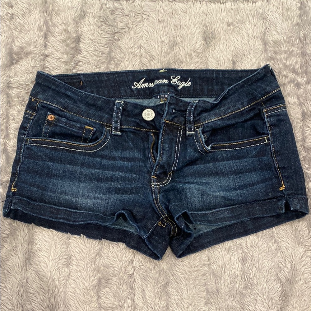 American Eagle Outfitters Dark Blue Jean Shorts